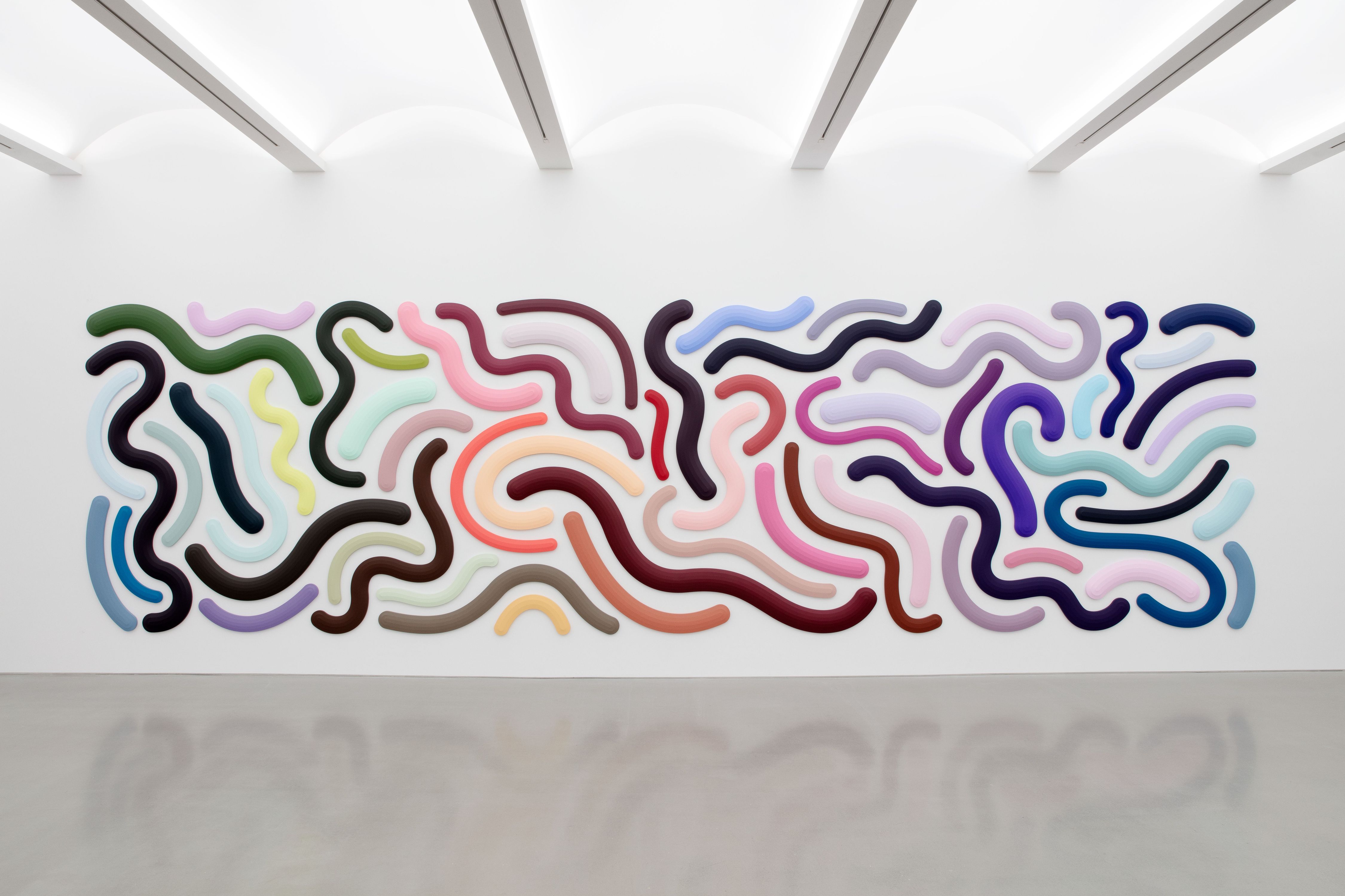 #8 – Josh Sperling Summertime A, B, C, D, E, 2019 Acrylic on canvas Dimensions Variable Photo by Guillaume Ziccarelli. Courtesy of the artist and Perrotin.