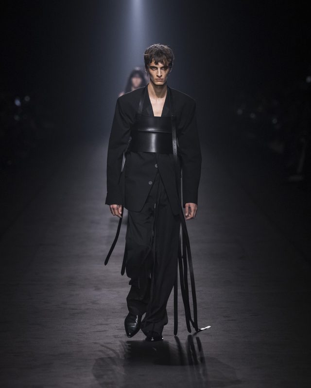 Model on the catwalk at the Ann Demeulemeester fashion show in Paris, Spring Summer 2024 Ready To Wear Fashion Week,

Photo by Valerio Mezzanotti