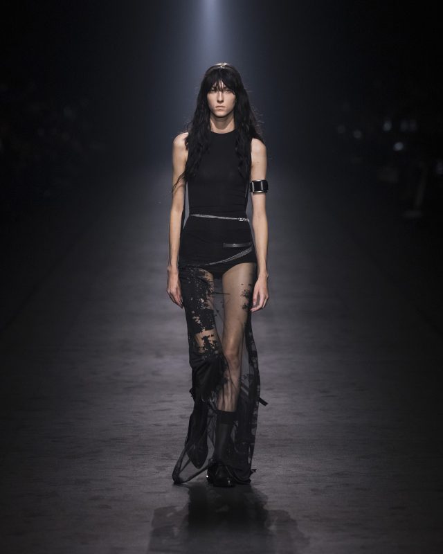 Model on the catwalk at the Ann Demeulemeester fashion show in Paris, Spring Summer 2024 Ready To Wear Fashion Week,

Photo by Valerio Mezzanotti