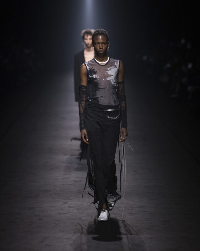 Model on the catwalk at the Ann Demeulemeester fashion show in Paris, Spring Summer 2024 Ready To Wear Fashion Week,

Photo by Valerio Mezzanotti