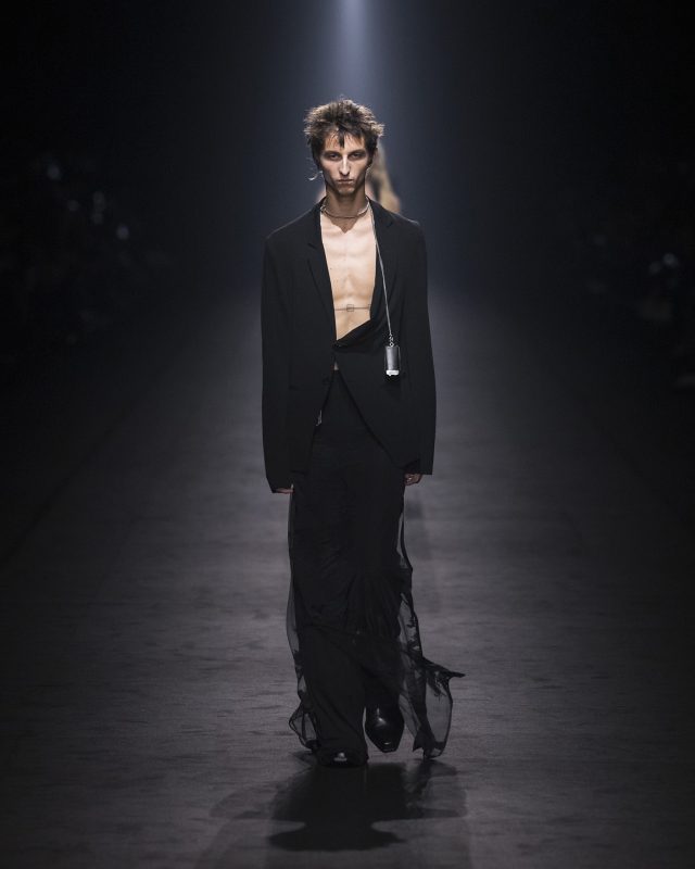 Model on the catwalk at the Ann Demeulemeester fashion show in Paris, Spring Summer 2024 Ready To Wear Fashion Week,

Photo by Valerio Mezzanotti