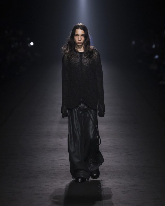 Model on the catwalk at the Ann Demeulemeester fashion show in Paris, Spring Summer 2024 Ready To Wear Fashion Week,

Photo by Valerio Mezzanotti