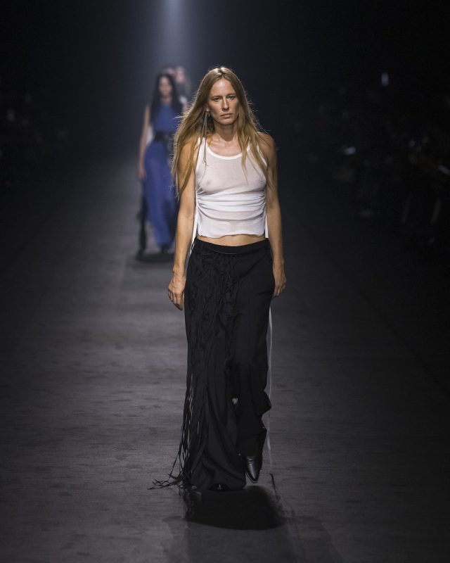 Model on the catwalk at the Ann Demeulemeester fashion show in Paris, Spring Summer 2024 Ready To Wear Fashion Week,

Photo by Valerio Mezzanotti