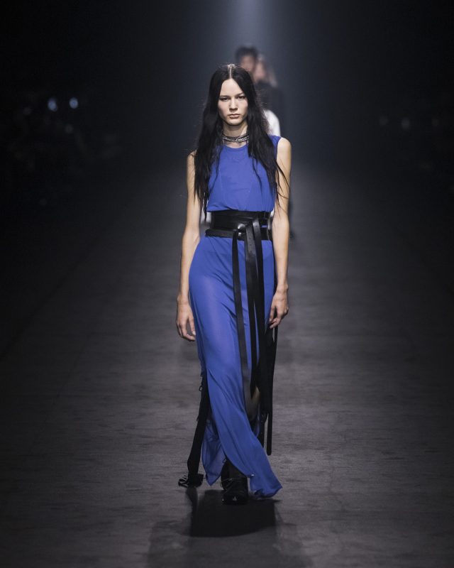 Model on the catwalk at the Ann Demeulemeester fashion show in Paris, Spring Summer 2024 Ready To Wear Fashion Week,

Photo by Valerio Mezzanotti