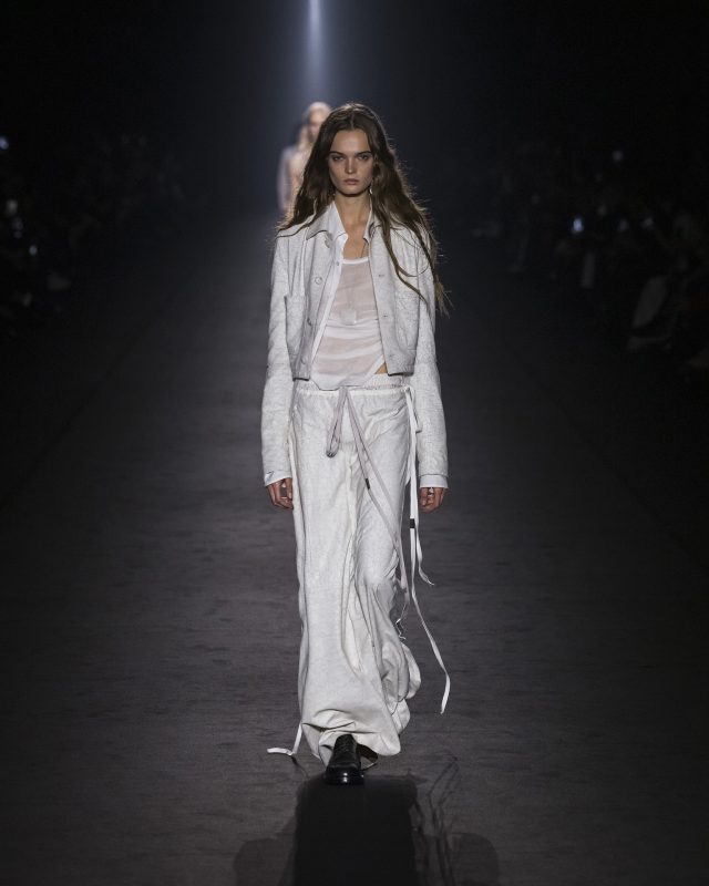 Model on the catwalk at the Ann Demeulemeester fashion show in Paris, Spring Summer 2024 Ready To Wear Fashion Week,

Photo by Valerio Mezzanotti
