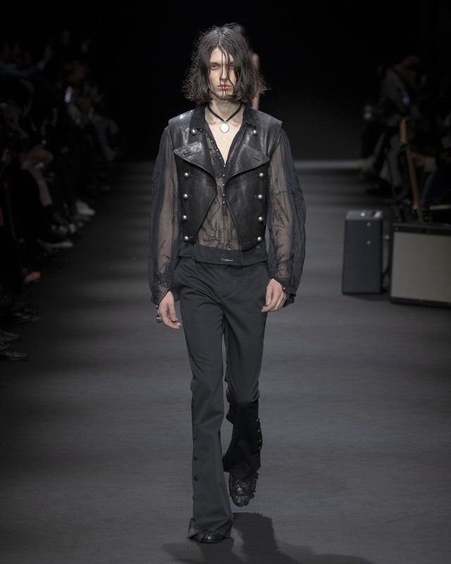 Model on the catwalk at the Ann Demeulemeester fashion show in Paris, Spring Summer 2026 Ready To Wear Fashion Week

Photo by Valerio Mezzanotti / NOWFASHION