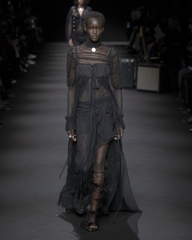 Model on the catwalk at the Ann Demeulemeester fashion show in Paris, Spring Summer 2026 Ready To Wear Fashion Week

Photo by Valerio Mezzanotti / NOWFASHION