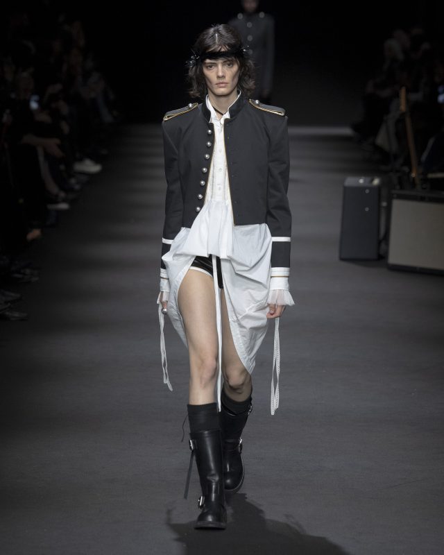Model on the catwalk at the Ann Demeulemeester fashion show in Paris, Spring Summer 2026 Ready To Wear Fashion Week

Photo by Valerio Mezzanotti / NOWFASHION