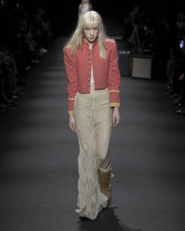 Model on the catwalk at the Ann Demeulemeester fashion show in Paris, Spring Summer 2026 Ready To Wear Fashion Week

Photo by Valerio Mezzanotti / NOWFASHION