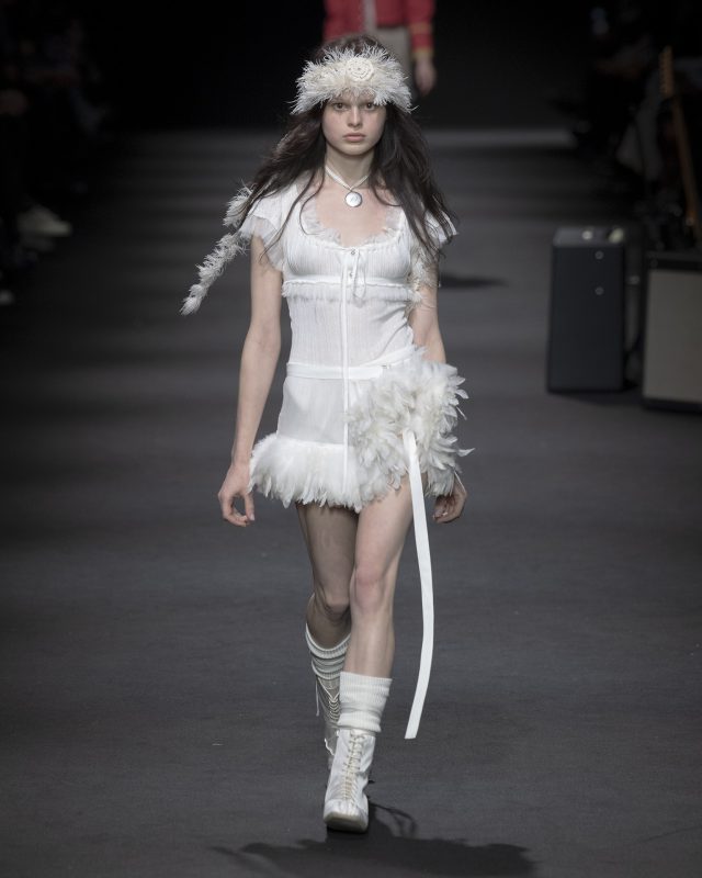 Model on the catwalk at the Ann Demeulemeester fashion show in Paris, Spring Summer 2026 Ready To Wear Fashion Week

Photo by Valerio Mezzanotti / NOWFASHION