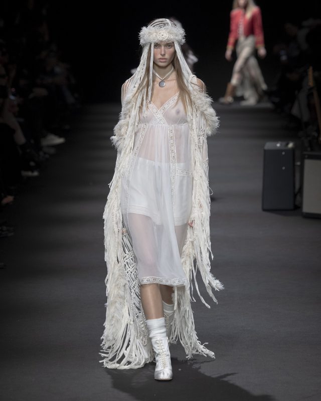 Model on the catwalk at the Ann Demeulemeester fashion show in Paris, Spring Summer 2026 Ready To Wear Fashion Week

Photo by Valerio Mezzanotti / NOWFASHION