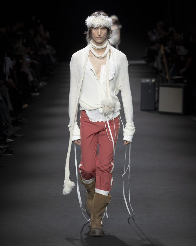 Model on the catwalk at the Ann Demeulemeester fashion show in Paris, Spring Summer 2026 Ready To Wear Fashion Week

Photo by Valerio Mezzanotti / NOWFASHION
