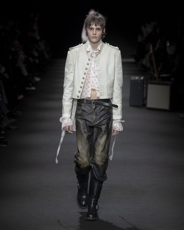 Model on the catwalk at the Ann Demeulemeester fashion show in Paris, Spring Summer 2026 Ready To Wear Fashion Week

Photo by Valerio Mezzanotti / NOWFASHION
