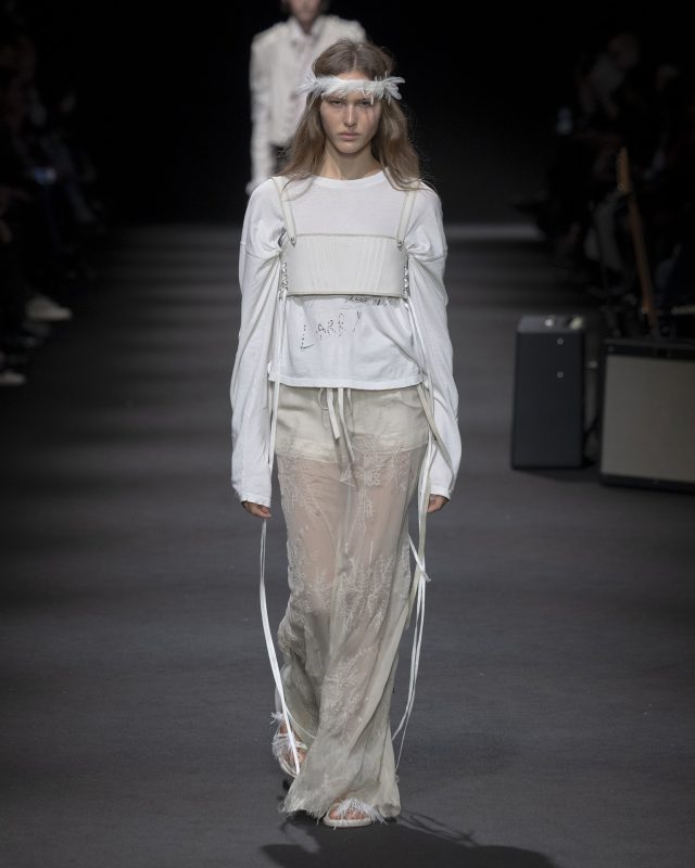 Model on the catwalk at the Ann Demeulemeester fashion show in Paris, Spring Summer 2026 Ready To Wear Fashion Week

Photo by Valerio Mezzanotti / NOWFASHION